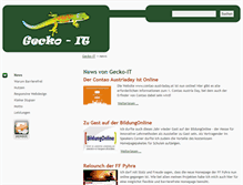 Tablet Screenshot of gecko-it.at